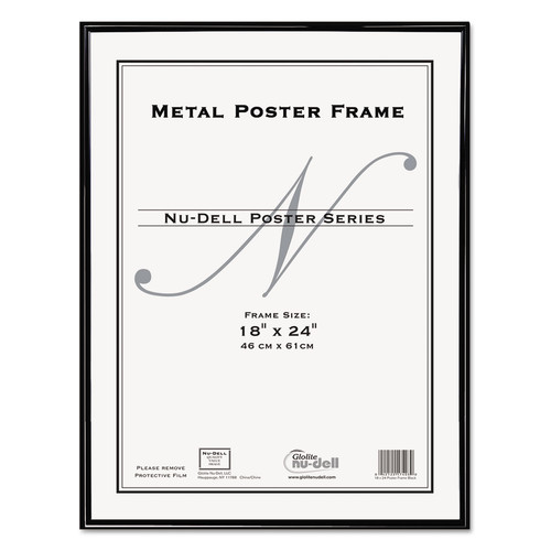 Office Decor | NuDell 31222 18 in. x 24 in. Plastic Face Metal Poster Frame - Black image number 0