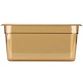 Food Trays, Containers, and Lids | Carlisle 3086213 12.75 in. x 12.75 in. x 6 in. 5.7 qt. StorPlus High Heat Plastic Food Pan - Amber image number 1
