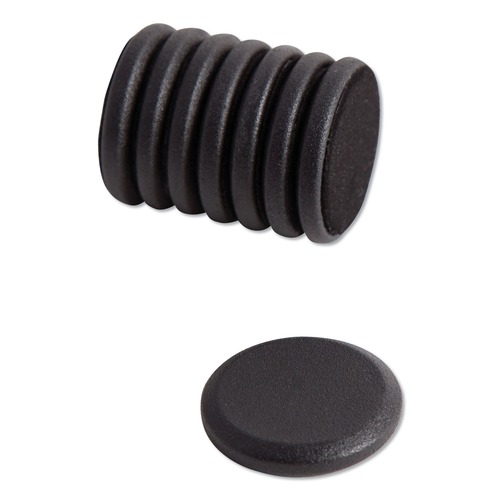 Office & Office Supplies | U Brands 3021U00-12 1.25 in. Diameter Circle High Energy Magnets - Black (8/Pack) image number 0