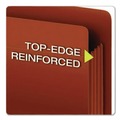 File Folders | Pendaflex 95565EE 5.25 in. Expansion Legal Size Heavy-Duty End Tab File Pockets - Red Fiber (10/Box) image number 3