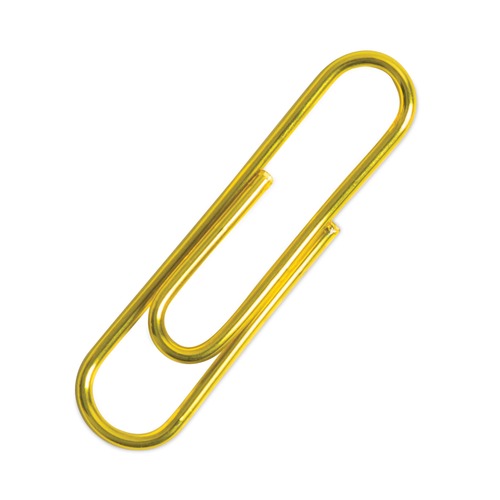 Binding Spines & Combs | U Brands 3619U06-24 Vinyl-Coated Paper Clips - Gold/Medium (200 Clips/Box, 5 Boxes/Pack) image number 0