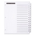 Dividers & Tabs | Office Essentials 11674 Table 'n Tabs 11 in. x 8.5 in. 15-Tab 1 To 15 Dividers - White (1-Set) image number 1