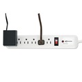 Surge Protectors | Innovera IVR71652 6 AC Outlets 4 ft. Cord 540 Joules Plastic Housing Surge Protector - White image number 2