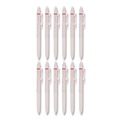 Pens | Pilot PIL21074 Frixion Waai Erasable Gel Pen, Retractable, Extra Fine 0.5 mm, Cherry Ink, Beige/Cherry Barrel, Dozen image number 0