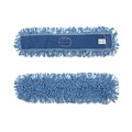 Mops | Boardwalk BWKHL365BSPC 60 in. Natural Wood/Metal Handle 36 in. x 5 in. Blue Blended Synthetic Head Dry Mopping Kit (1-Kit) image number 1