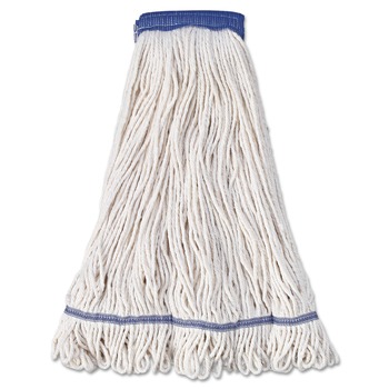 Boardwalk BWK504WH 5 in. Super Loop Cotton/Synthetic Fiber Wet Mop Head - X-Large, White (12/Carton)