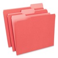 File Folders | Universal UNV12303 1/3-Cut Assorted Tab Interior File Folders - Letter Size, Red (100/Box) image number 1