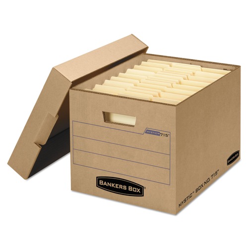 Boxes & Bins | Bankers Box 7150001 13 in. x 16.25 in. x 12 in. Filing Box for Letter/Legal Files - Kraft (25/Carton) image number 0
