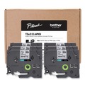 Tapes | Brother P-Touch TZE2316PKB 0.5 in. TZe Series Standard Adhesive Laminated Labeling Tape - Black on White (6/Pack) image number 0