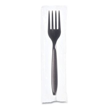 SOLO RSK1-0004 Reliance Mediumweight Cutlery, Fork - Black (1,000/Carton)