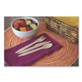 Cutlery | Eco-Products EP-S215 General Purpose Fork/Knife/Napkin/Spoon Wood Cutlery - Natural (500/Carton) image number 2