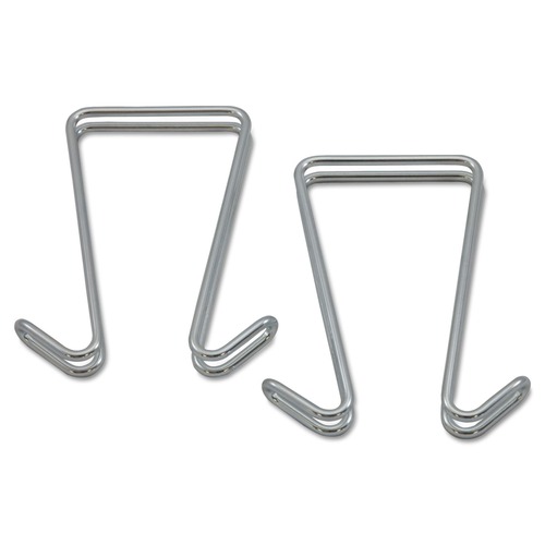 Clearance Center | Alera ALECH2SR 0.5 in. x 3.13 in. x 4.75 in. Double-Sided Steel Partition Garment Hook - Silver (2/Pack) image number 0