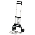 Cleaning Carts | Safco 4049NC 15.25 in. x 16 in. x 39 in. 110 lb Capacity Stow and Go Aluminum Cart image number 0