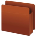 File Jackets & Sleeves | Pendaflex 95343 3.5 Expansion Letter Size Heavy-Duty End Tab File Pockets - Red Fiber (10/Box) image number 0