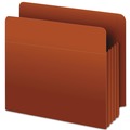 File Jackets & Sleeves | Pendaflex 95343 3.5 Expansion Letter Size Heavy-Duty End Tab File Pockets - Red Fiber (10/Box) image number 0