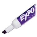 Washable Markers | EXPO 80008A Low-Odor Broad Chisel Tip Dry-Erase Marker - Purple (1-Dozen) image number 2