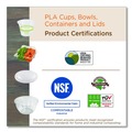 Food Trays, Containers, and Lids | World Centric CTLCS3 8.8 in. x 6.9 in. x 0.8 in. Plastic PLA Lids for Fiber Containers - Clear (400/Carton) image number 6