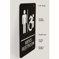 Floor Signs & Safety Signs | Headline Sign 7775 6 x 9 Men's Restroom ADA Sign - Black Face/White Graphics image number 3