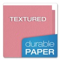File Folders | Oxford 57568EE 11 x 8.5 0.5 in. Capacity Embossed Leather Grain Paper Twin-Pocket Folder - Pink (25/Box) image number 4