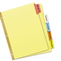 Back to School Sale | Avery 11109 Big Tab 11 in. x 8.5 in. 5-Tab Double-Sided Gold Edge Reinforcing Insertable Dividers - Assorted Tabs/Buff (1-Set) image number 6