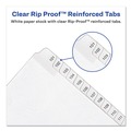 Back to School Sale | Avery 01700 11 x 8.5 Allstate Style Preprinted Legal Exhibit Side A to Z Tab Index Dividers - White (26-Pieces/Set) image number 3