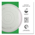 Food Trays, Containers, and Lids | Eco-Products EP-ECOLID-SPL 12 oz./16 oz./32 oz. World Art PLA-Laminated Plastic Soup Container Lids - White (500/Carton) image number 5