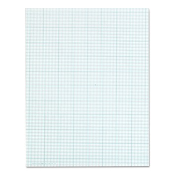 TOPS 35101 8.5 in. x 11 in. (10 sq/in., 1 sq/in.) Cross Section Quadrille Rule Pads - White (50 Sheets/Pad)