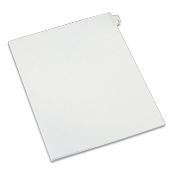 Avery 82200 10-Tab "2-in 11 in. x 8.5 in. Allstate Style Preprinted Legal Exhibit Side Tab Index Dividers - White (25/Pack)
