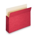 File Jackets & Sleeves | Smead 73231 3.5 in. Expansion Colored File Pockets - Letter Size, Red image number 1