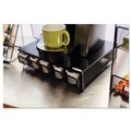 Desktop Organizers | Safco 3274BL 12.5 in. x 11.25 in. x 3.25 in. 5 Compartments One Drawer Hospitality Organizer - Black image number 5