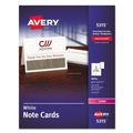 Just Launched | Avery 05315 4.25 in. x 5.5 in. 80 lbs. Laser Note Cards with Matching Envelopes - Uncoated White (60 Cards, 2 Cards/Sheet, 30 Sheets/Pack) image number 0