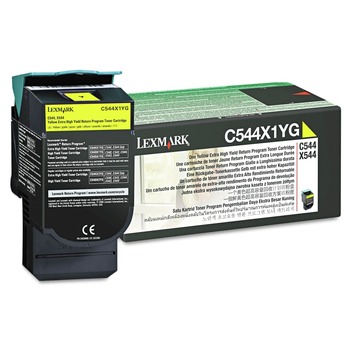 Lexmark C544X1YG 4000 Page-Yield Return Program Extra High-Yield Toner - Yellow