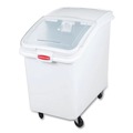 Labor Day Sale | Rubbermaid Commercial FG360388WHT 18 in. x 29.75 in. x 28 in. 30.86 gal. ProSave Mobile Plastic Ingredient Bin - White image number 1