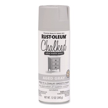 Rust-Oleum 302592 12 oz Ultra Matte Chalked Paint - Matte Aged Gray
