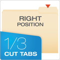 File Folders | Pendaflex 752 1/3-3 0.75 in. Expansion Letter Size Manila File Folders - Manila (100/Box) image number 1