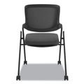 Office Chairs | HON HVL304.VA10.T VL304 250 lbs. Capacity 19 in. Seat Height Mesh Back Nesting Chair - Black (2/Carton) image number 4