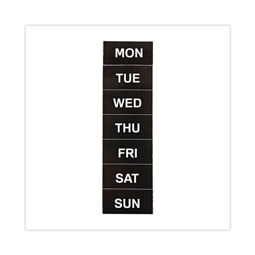 Office Presentation Supplies | MasterVision FM1007 2 in. x 1 in. Days of Week Interchangeable Magnetic Board Accessories - Black/White (7/Pack) image number 0