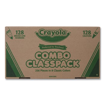 PRODUCTS | Crayola 523349 Crayons and Markers Combo Classpack - 8 Colors (256/Set)
