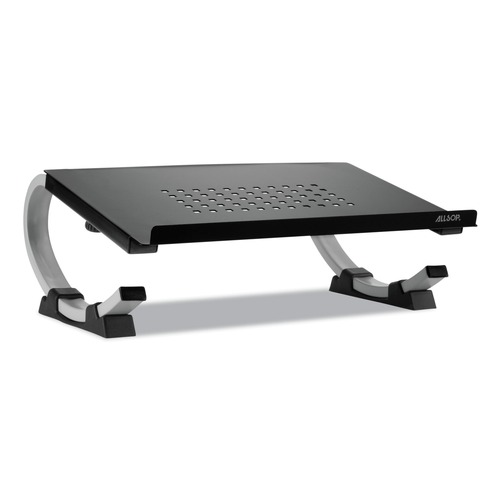 Office Electronics & Batteries | Allsop 30498 15 in. x 11.5 in. x 6 in. Redmond Adjustable Curve Notebook Stand Supports 40 lbs. - Black/Silver image number 0