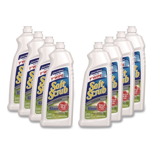 All-Purpose Cleaners | Soft Scrub 23400 07222 Cleanser with Bleach, 24 oz Bottle, 8/Carton image number 0
