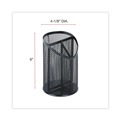 Back to School Sale | Universal UNV20019 4.13 in. Diameter x 6 in. Height 3-Compartment Metal Mesh Pencil Cup - Black image number 4