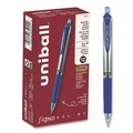 Pens | uni-ball 65941 Signo 0.7 mm Retractable Gel Pen - Blue Ink/Silver/Blue Barrel/Medium (1-Dozen) image number 0