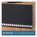 Notebooks & Pads | Cambridge 06066 (80) 11 in. x 8.5 in. Sheets QuickNotes List-Management Format Wirebound Guided Business Notebook - Dark Gray Linen Cover image number 3