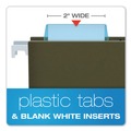 File Folders | Pendaflex 42 BLU 2 in. Wide 1/5-Cut Transparent Colored Tabs for Hanging File Folders - Blue (25/Pack) image number 1