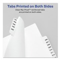 Back to School Sale | Avery 01334 11 in. x 8.5 in. 25-Tab 101 to 125 Avery Style Preprinted Legal Exhibit Side Tab Index Dividers - White (1-Set) image number 4