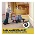 Mailroom Equipment | Rubbermaid Commercial FG443600BLA 24 in. x 48 in. 2000 lbs. Capacity Heavy-Duty Platform Truck Cart - Black image number 6
