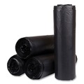  | Inteplast Group S404822K 45 gal. 22 microns 40 in. x 48 in. High-Density Interleaved Commercial Can Liners - Black (25 Bags/Roll, 6 Rolls/Carton) image number 0