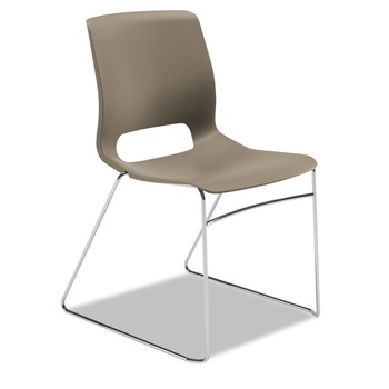 OFFICE CHAIRS | HON HMS1.N.SD.Y Motivate Supports Up to 300 lbs. High-Density Stacking Chairs - Shadow/Chrome (4/Carton)