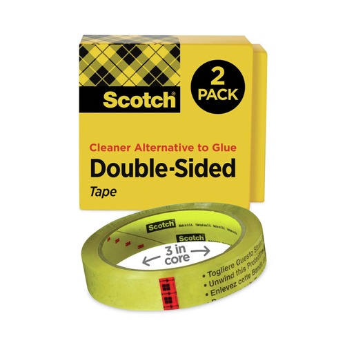 Labels | Scotch 665-2P34-36 3 in. Core 0.75 in. x 36 yds Double-Sided Tape - Clear (2/Pack) image number 0