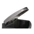 Trash & Waste Bins | Rubbermaid Commercial 1901992 Slim Jim 13-Gallon Front Step Style Stainless Steel Step-On Container - Black image number 1